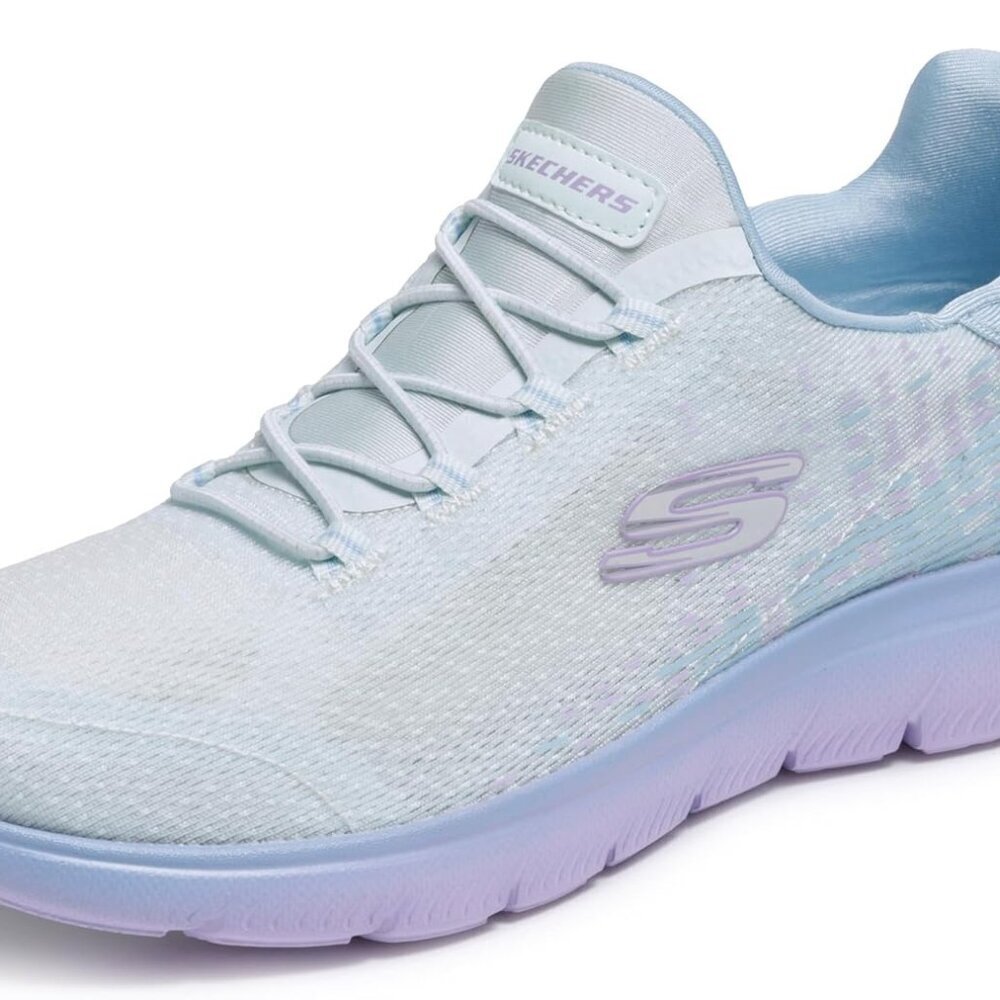 Womens Sneakers Mesh Bungee Closure Memory Foam Comfort Lightweight